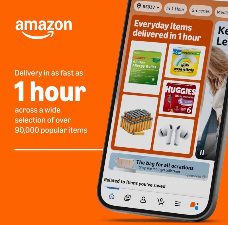 Amazon livre plus de 90 000 produits en 1 à 2 heures aux États-Unis