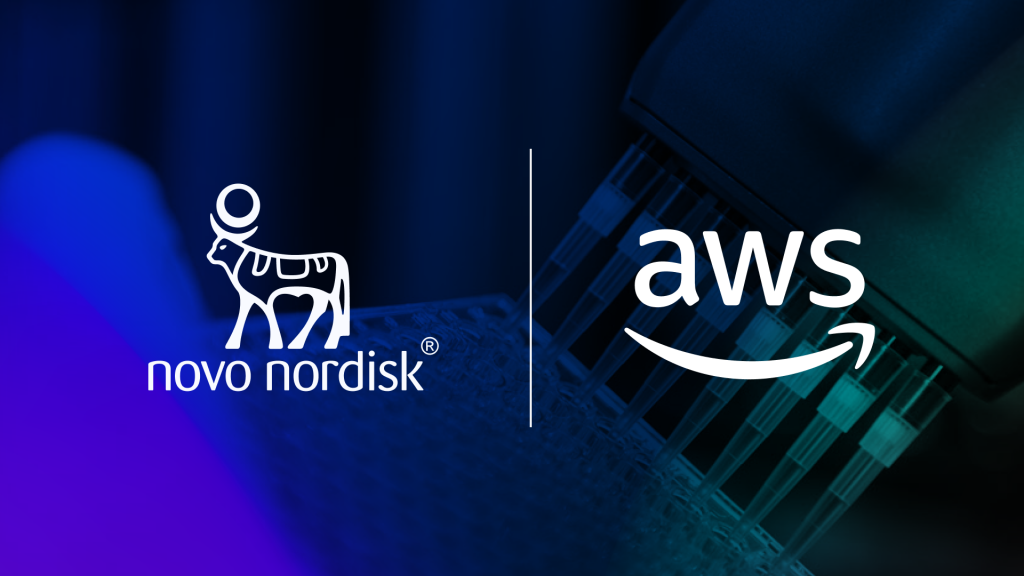 Logo de AWS et deNovo Nordisk
